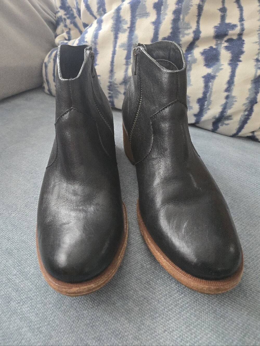 Sz 7 - Kork-Ease Women's Black Leather Chelsea Boots